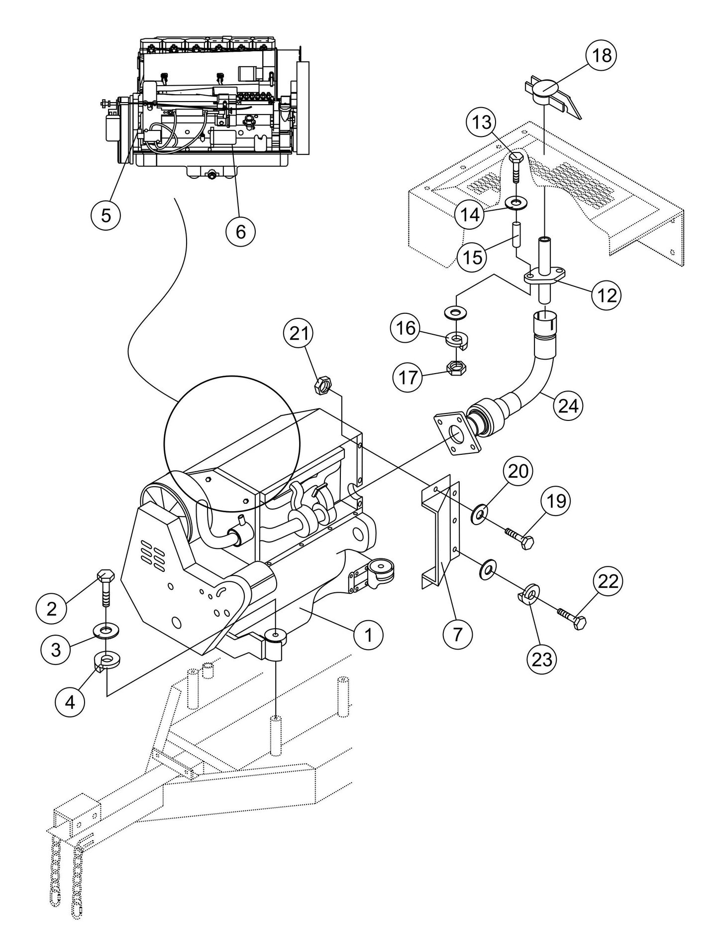 LS-60TD Engine Assembly Parts