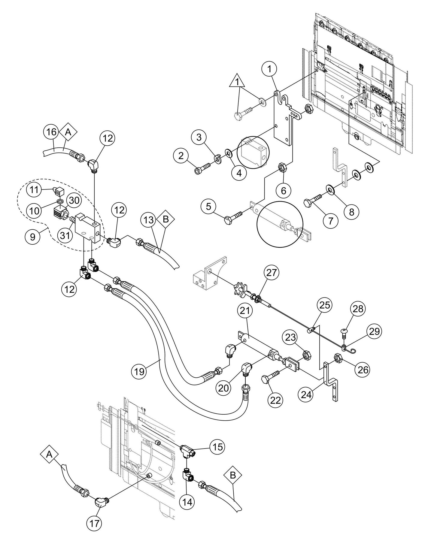 LS-60TD Throttle Assembly Parts