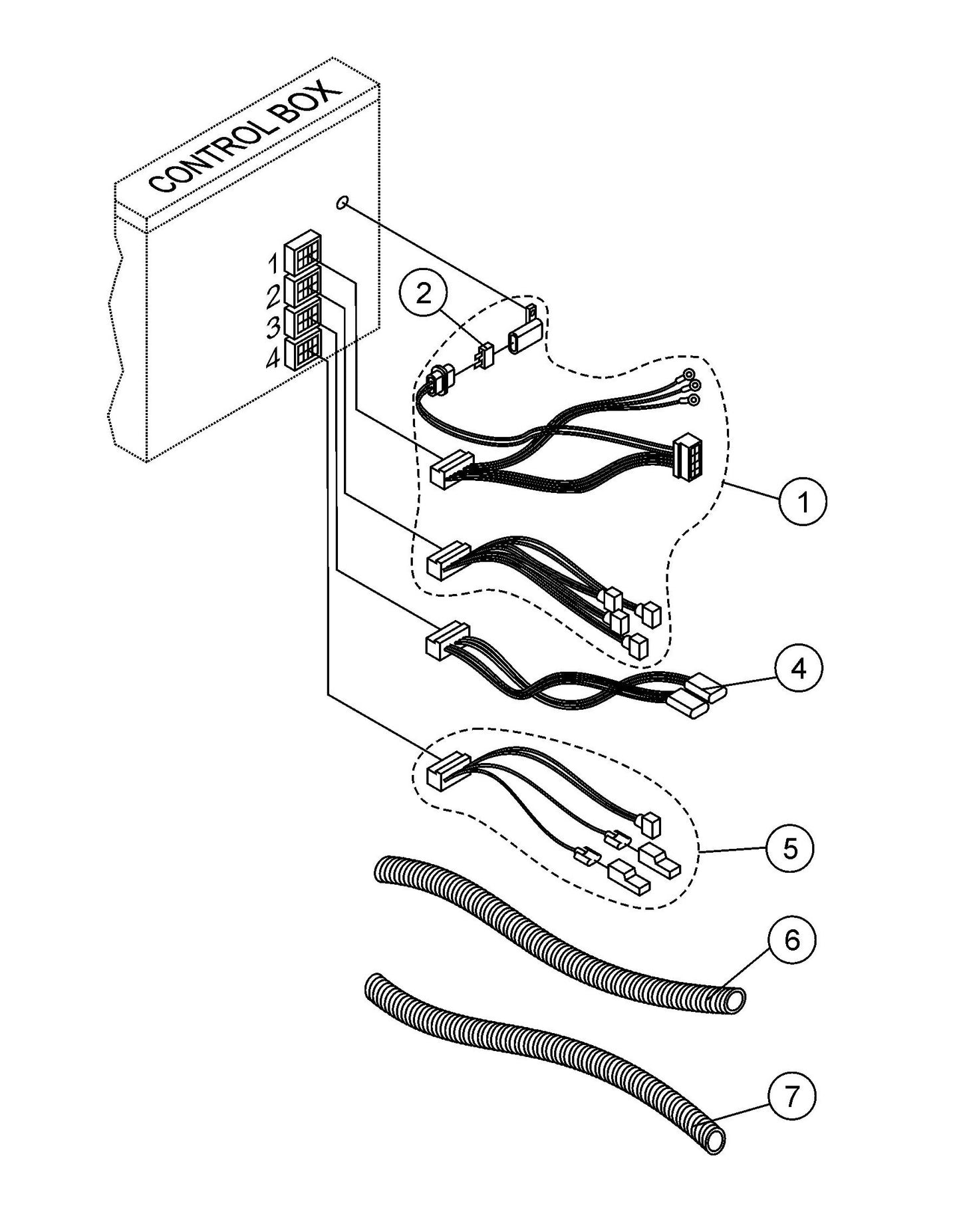 LS-60TD Control Box Harness Assembly Parts