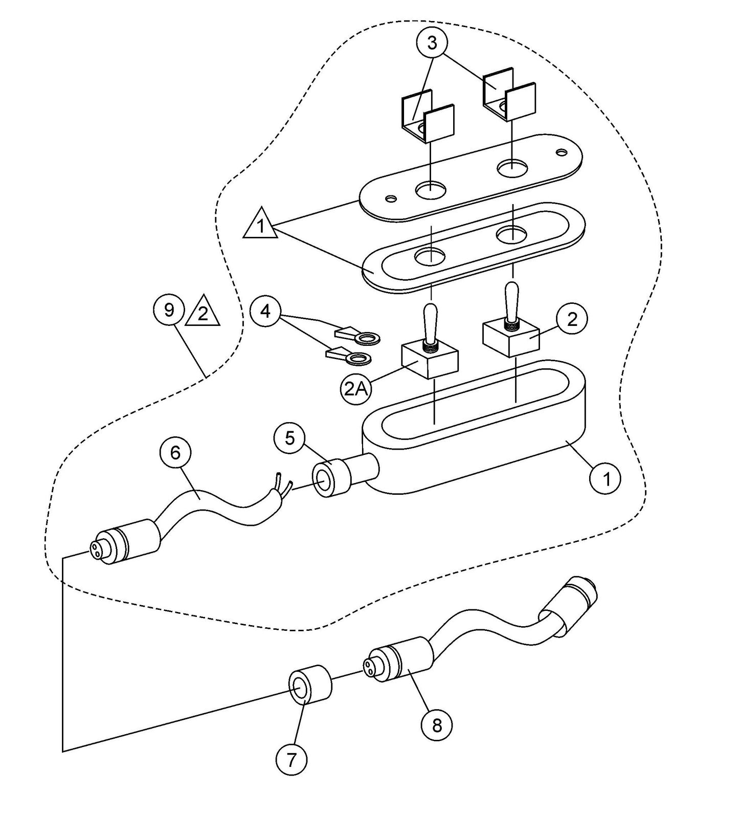 LS-60TD Remote Control Cable Assembly Parts