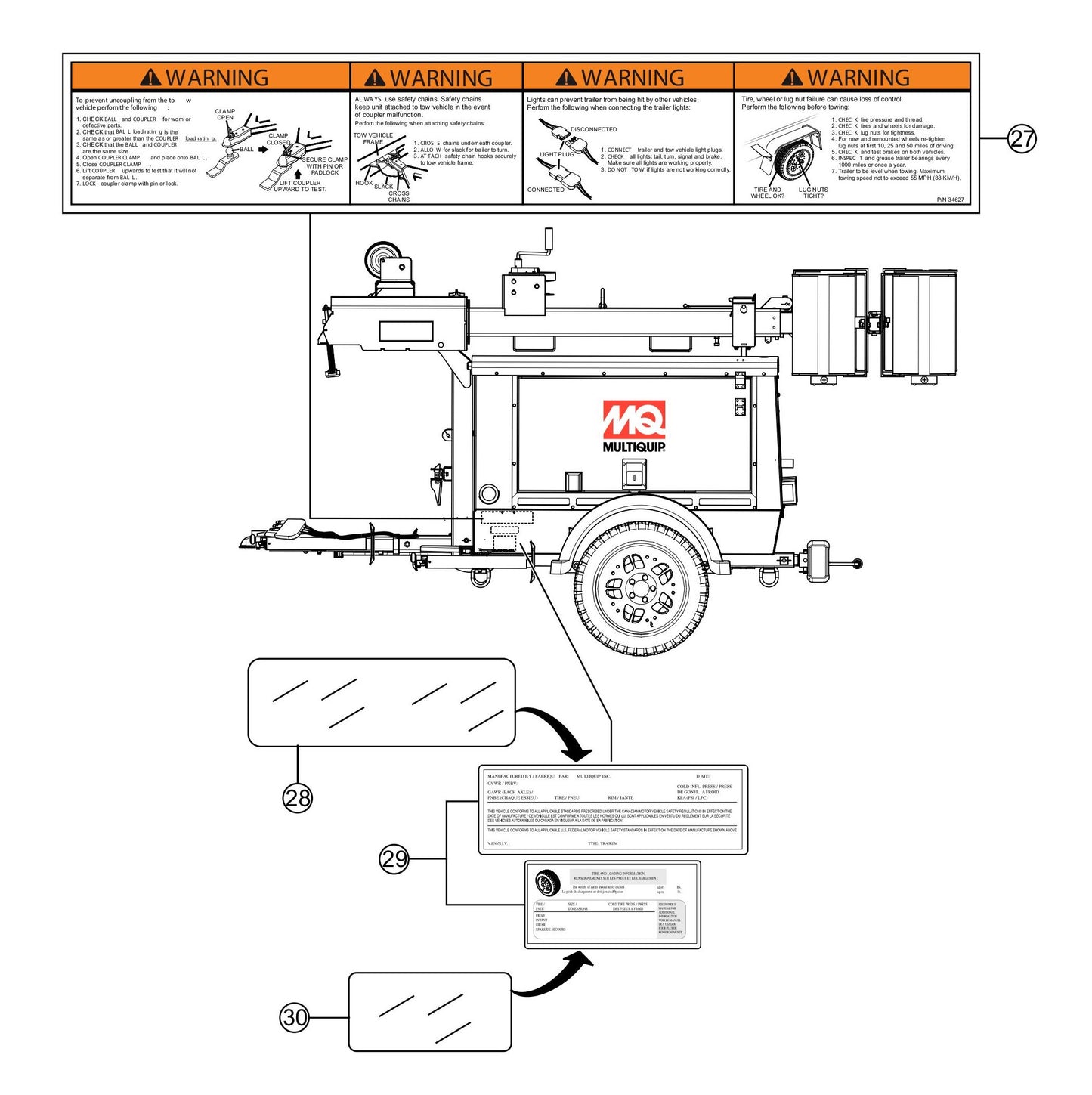 LT6K5 50 HZ Nameplate and Decals Assembly-4 Parts