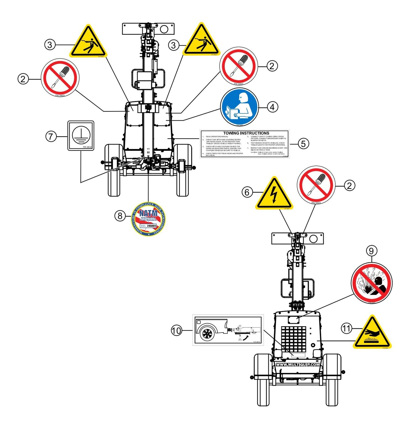 LT6KV 60 HZ Nameplate and Decals Assembly-1 Parts