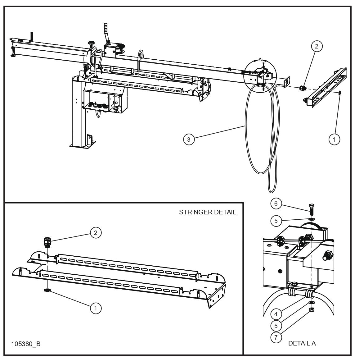 V Series Night-Lite Pro II Laydown Tower 16/8 Cord Group Parts By Allmand