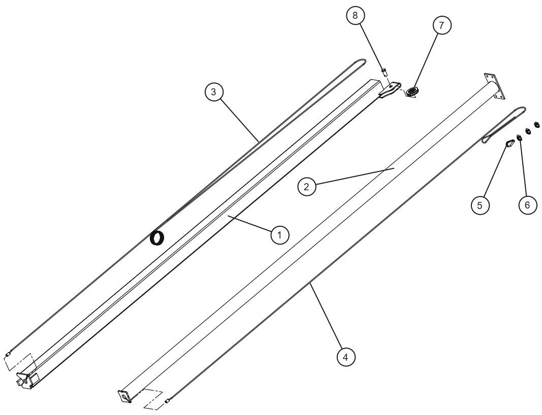 V Series Night-Lite Pro II Laydown Tower Parts New Style (2 of 2) Parts By Allmand