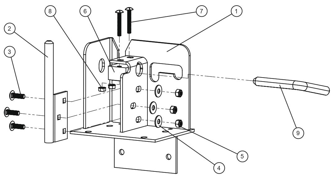 V Series Night-Lite Pro II Laydown Tower Rear Support Parts By Allmand