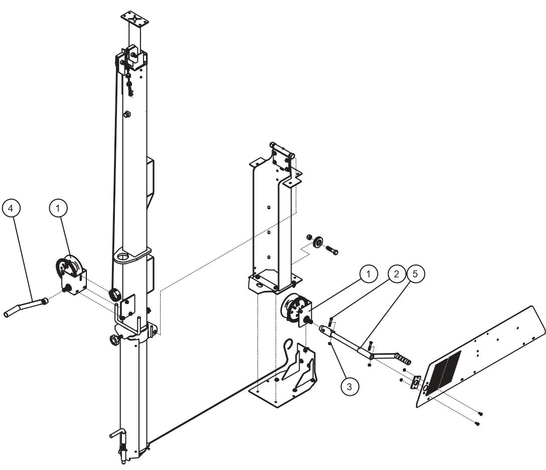 V Series Night-Lite Pro II Laydown Tower Winch Group Parts By Allmand