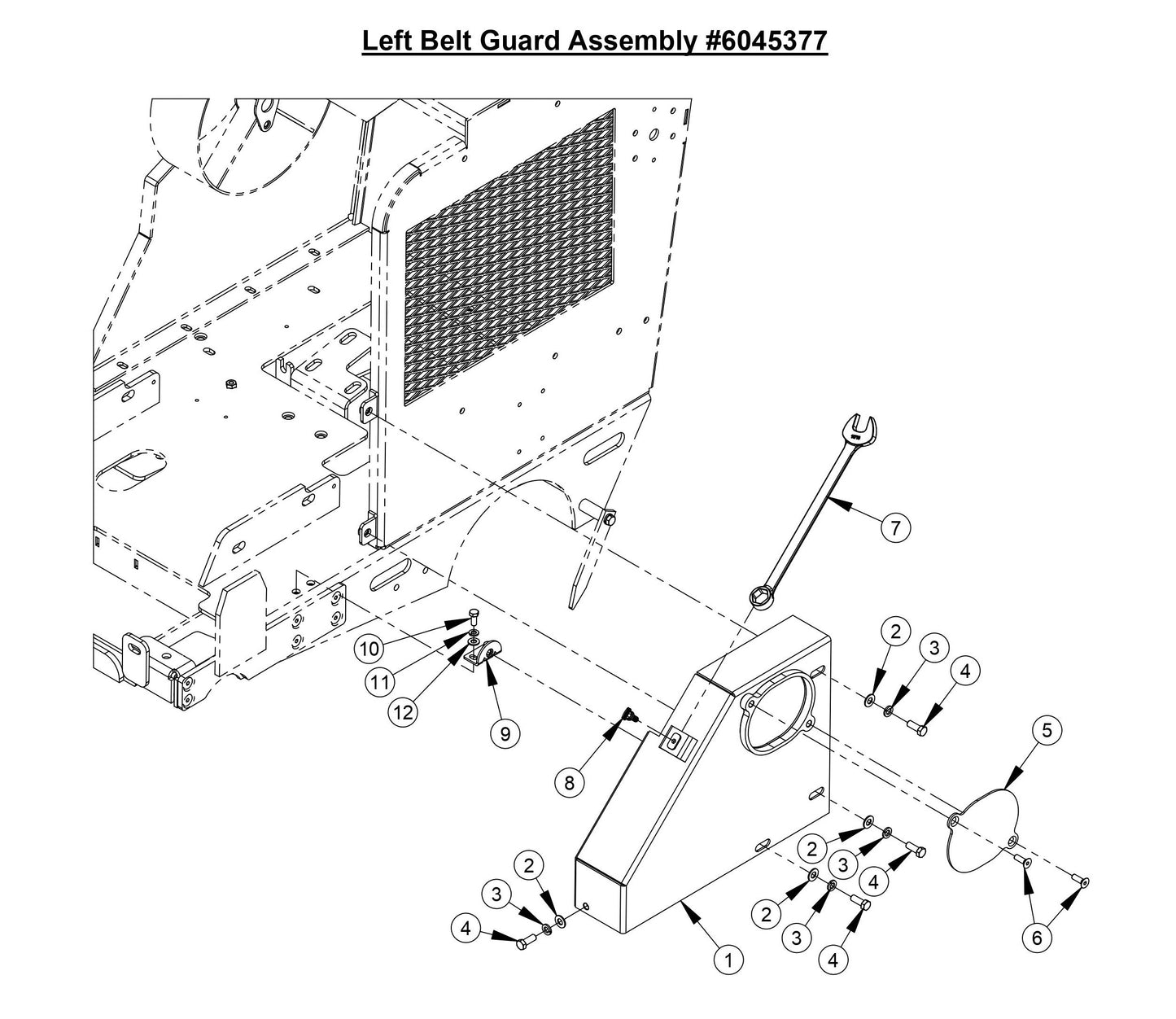 CC4144DXL-3 Left Belt Guard Assembly