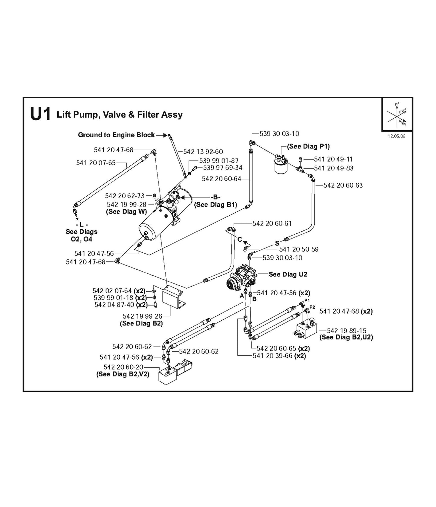 Lift Pump,Valve and Filter Assy Parts for FS4800 D By Husqvarna