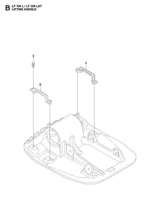 Lifting Handle Parts For LF 100 LAT Petrol By Husqvarna