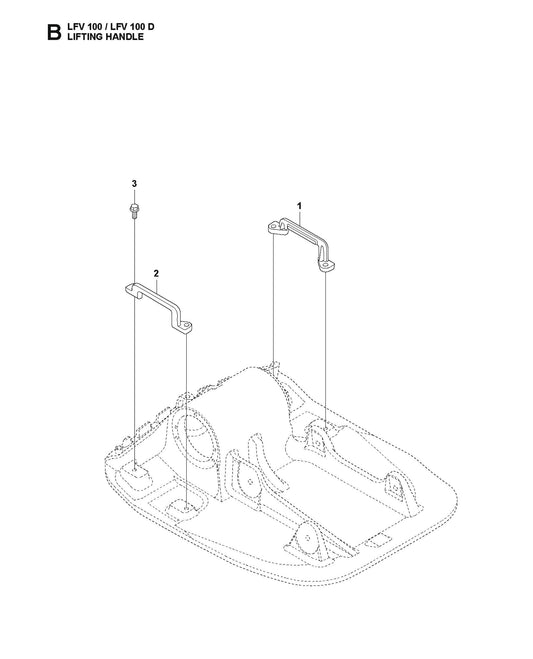 Lifting Handle Parts For LFV 100 By Husqvarna