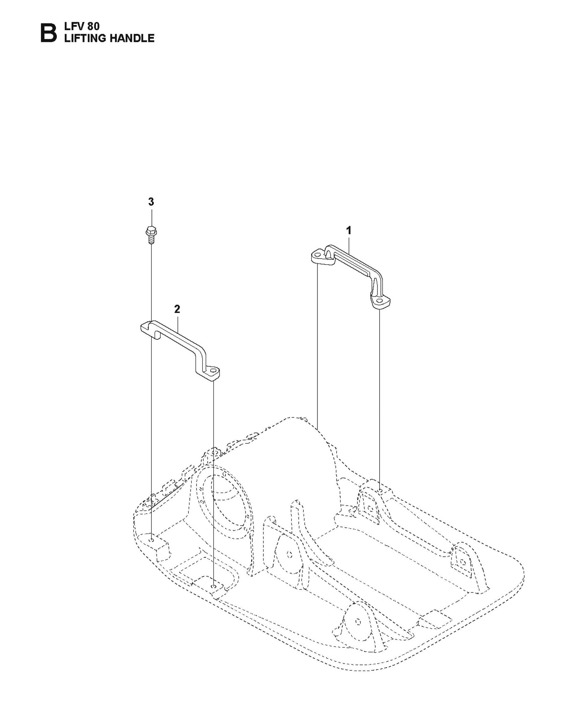 Lifting Handle Parts For LFV 80 By Husqvarna