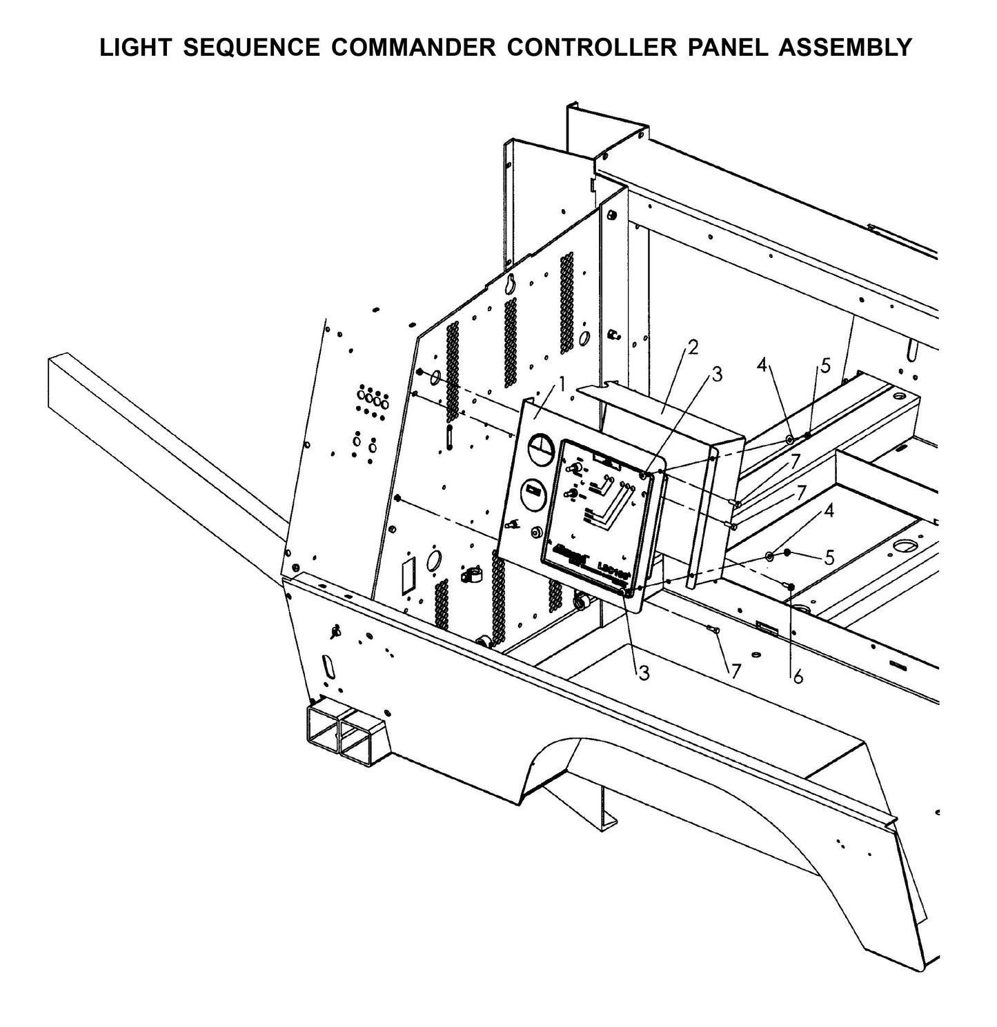 Maxi-Lite Laydown 15-20KW-4-Light Sequence Commander Controller Panel Assembly Parts By Allmand
