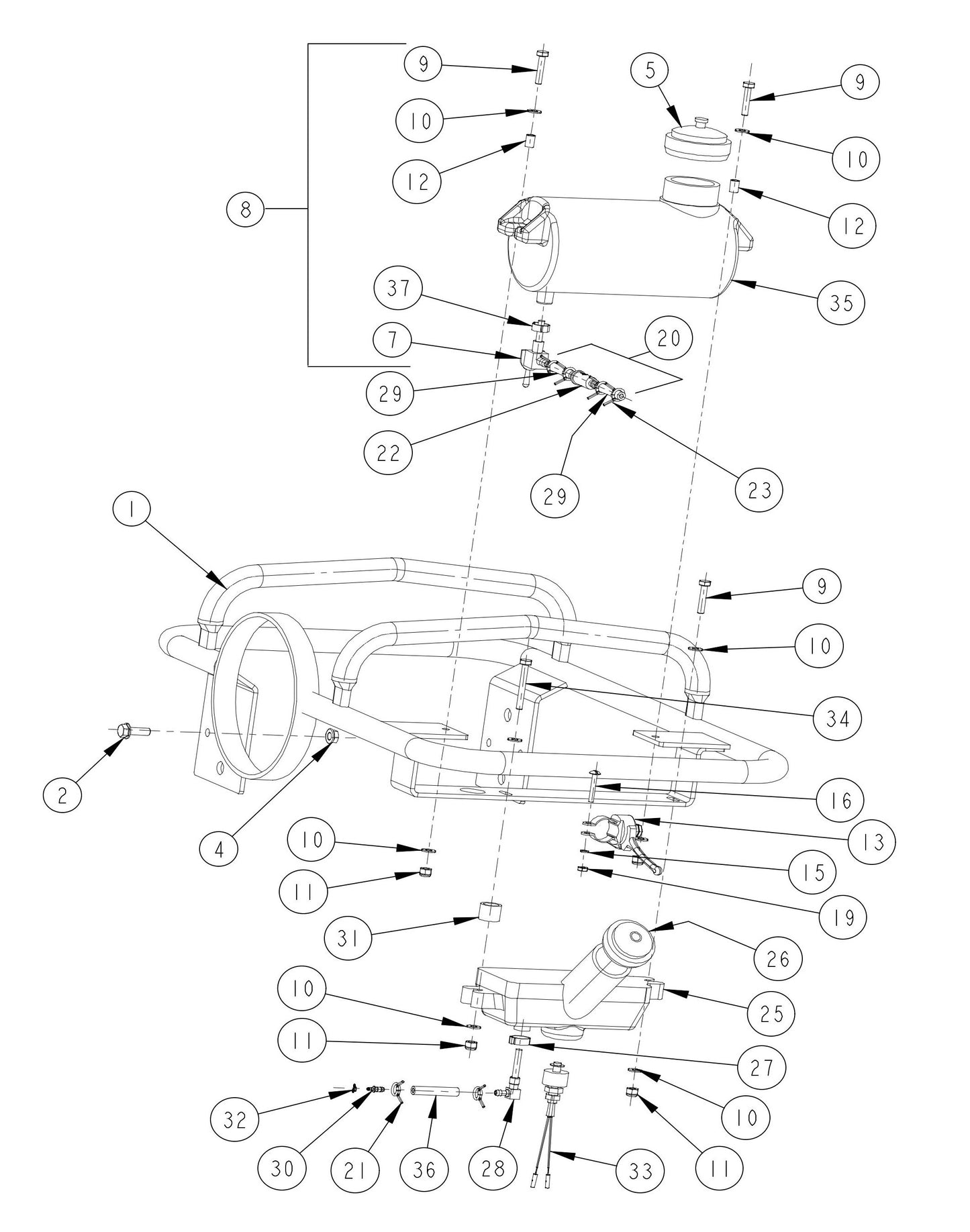 270 Lo- Profile Handle (Oil Injected Only) Parts By MBW