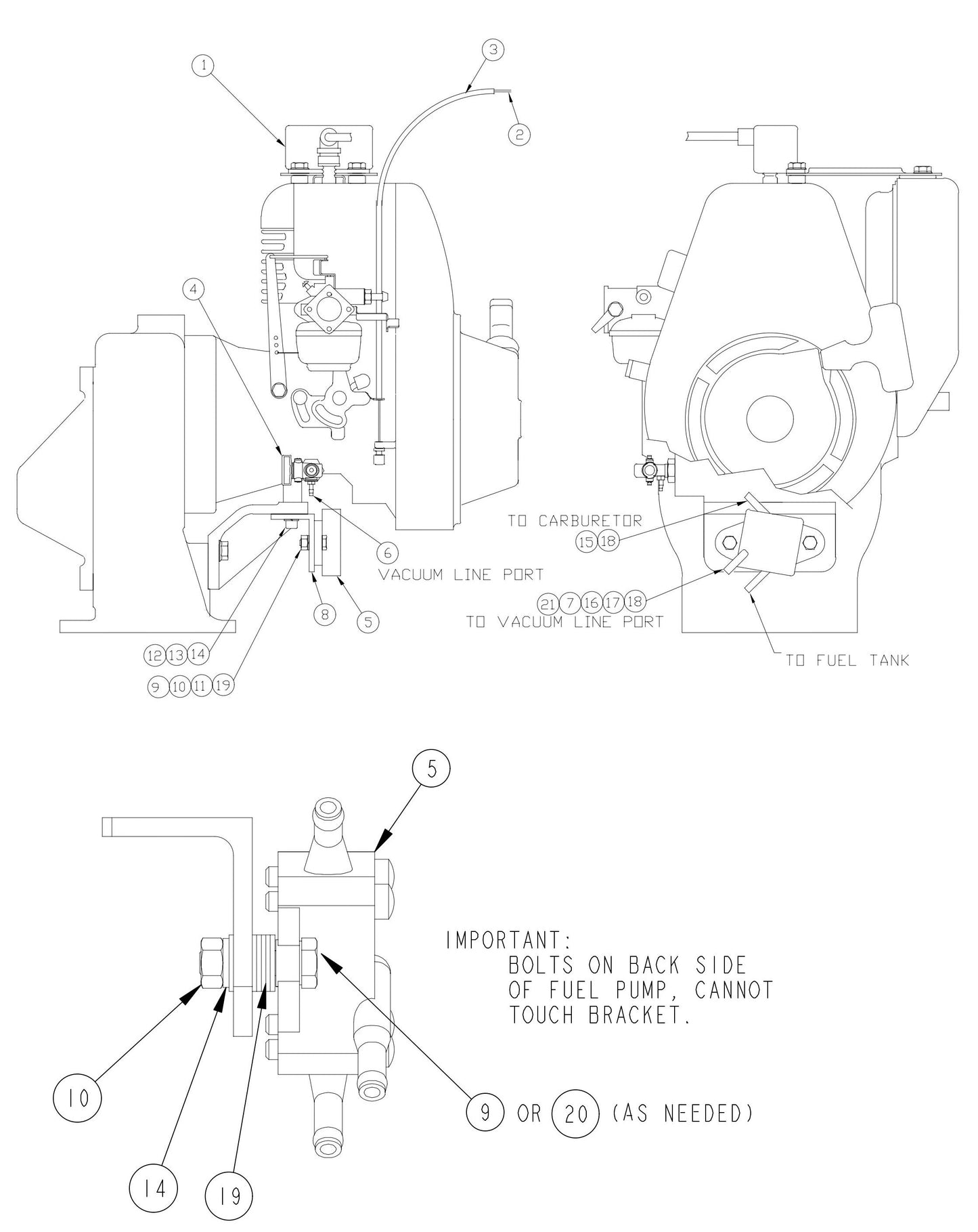 270 Lo- Profile Robin Oil Engine Assembly Parts By MBW