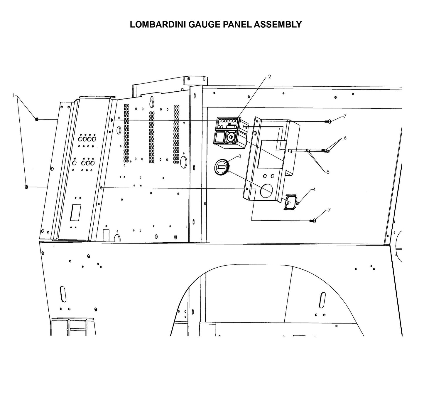 Maxi-Lite Laydown 6-8KW-Lombardini Gauge Panel Assembly Parts By Allmand