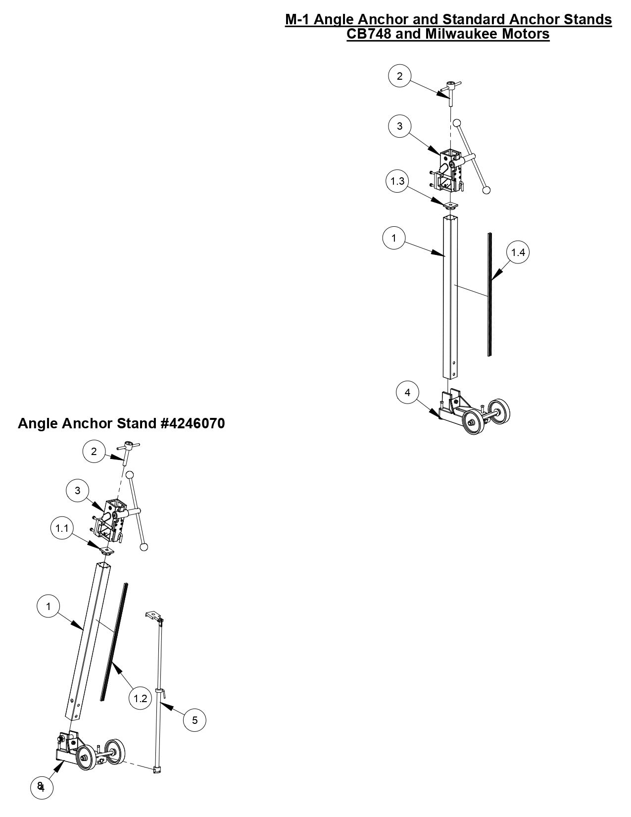 M-1 Angle Anchor Stand