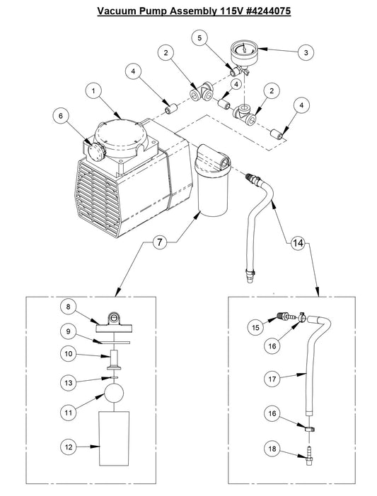 M-1 Vaccum Pump Assembly 115 V