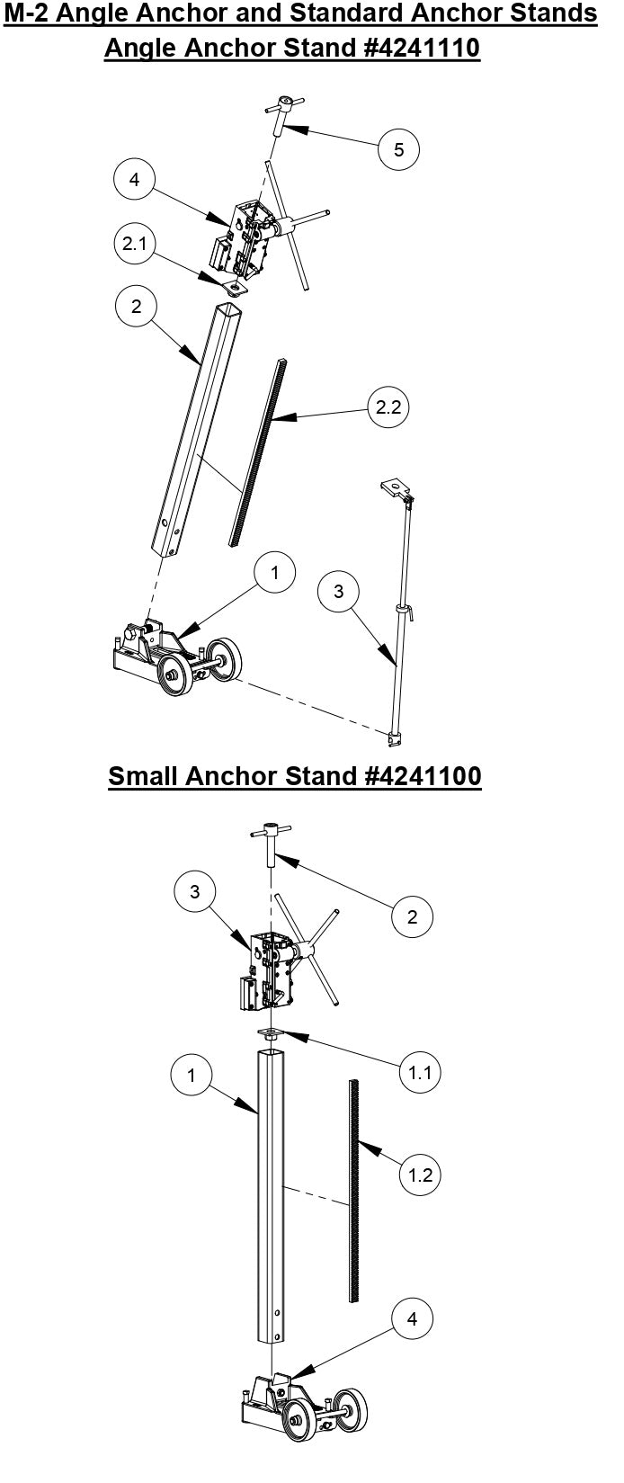M-2 Angle Anchor Stand
