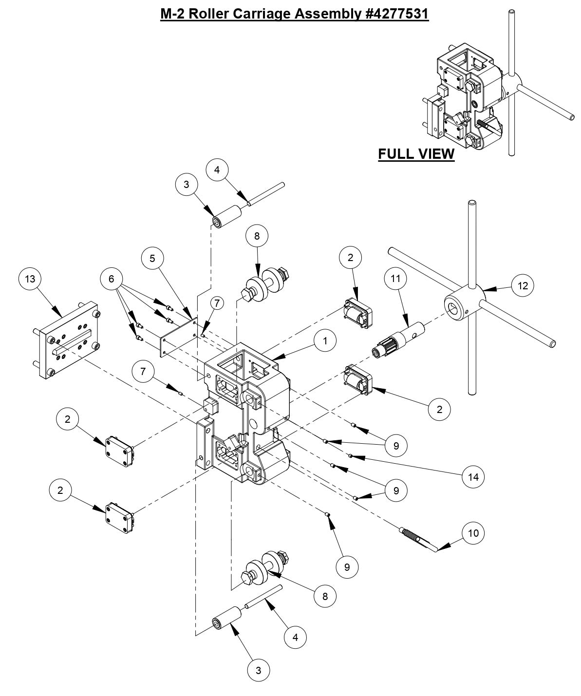 M-2 Roller Carriage Assembly