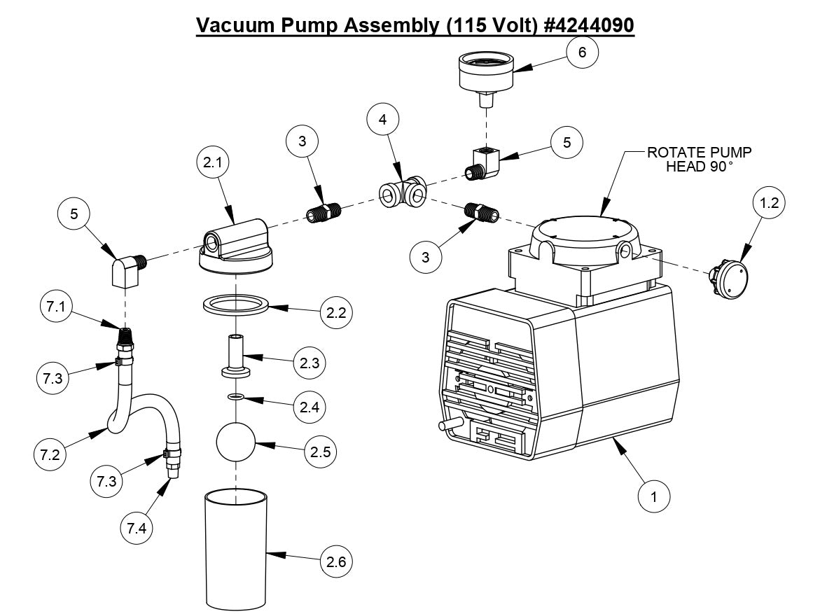 M-5 Vaccum Pump Assembly (115 Volt)
