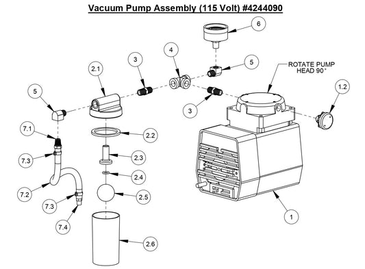 M-5 Pro Vacuum Pump Assembly