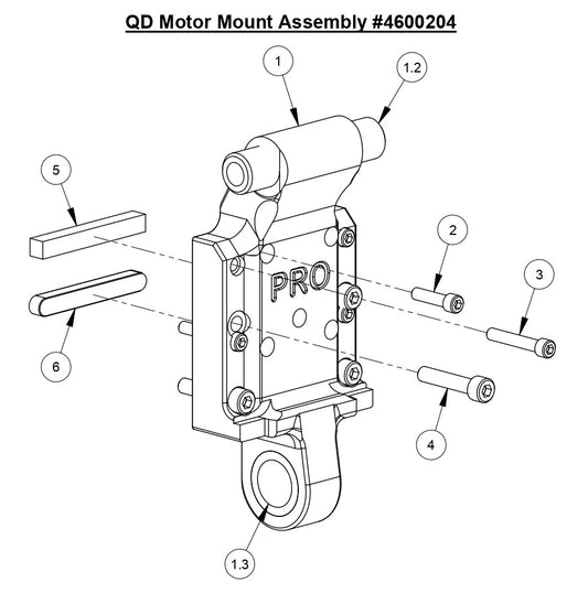 M-5 Pro QD Motor Mount Assembly