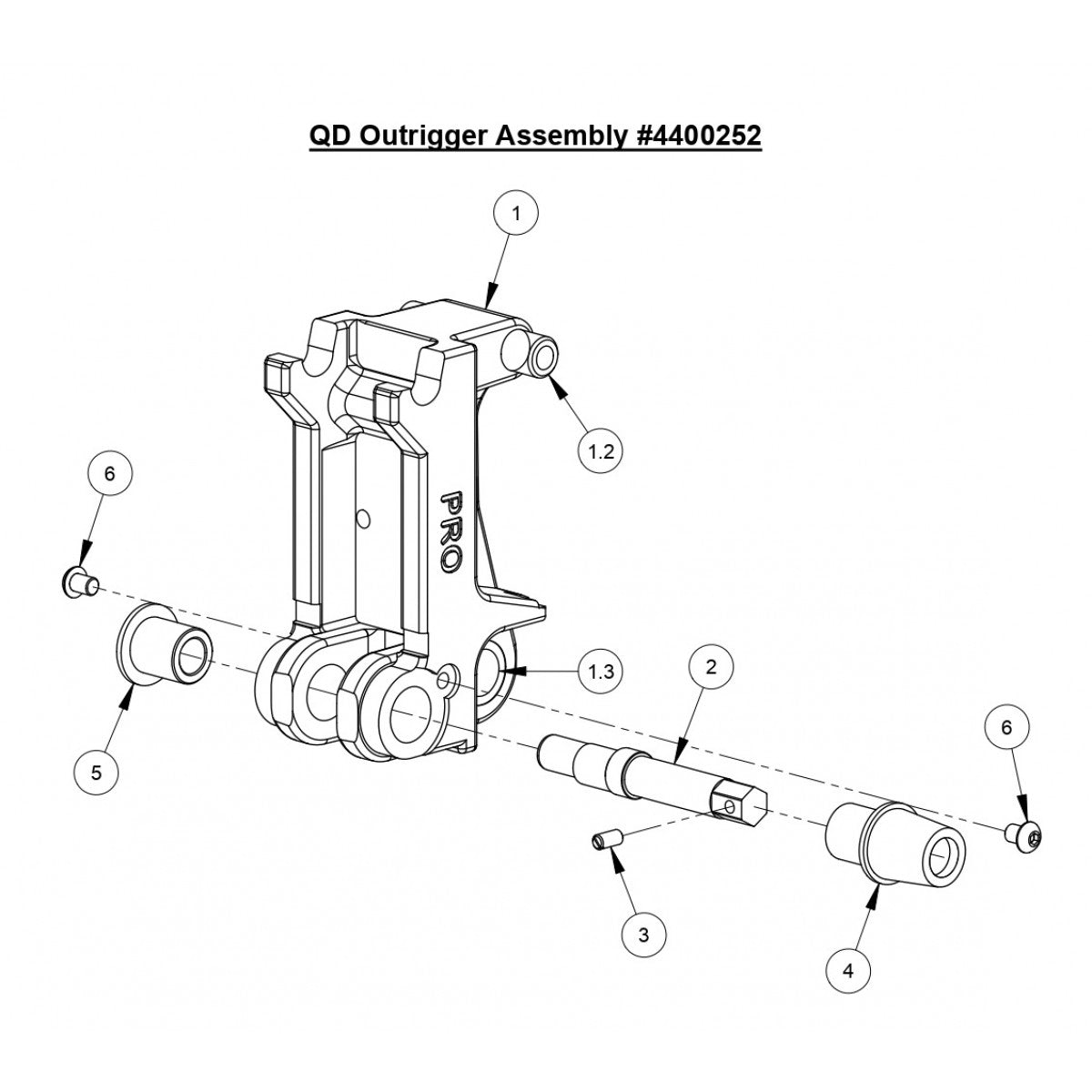 M-5 Pro Qd Outrigger Assembly