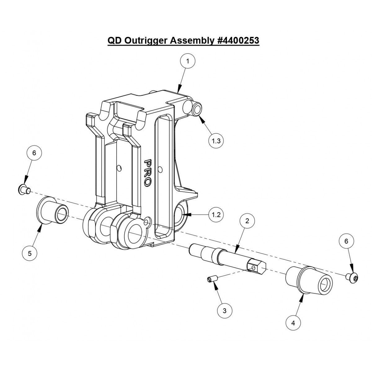 M-5 Pro Qd Outrigger Assembly