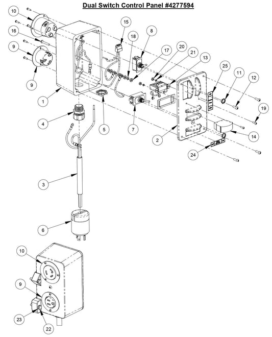 M-5 Pro Dual Switch Control Panel Assembly