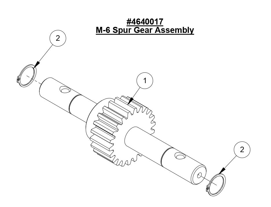 M-6 Spur Gear Assembly