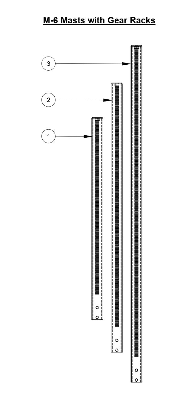 M-6 Masts with Gear Racks