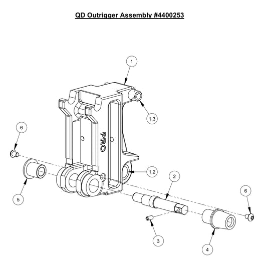 M-5 Pro QD Outrigger Assembly #4400253 Parts
