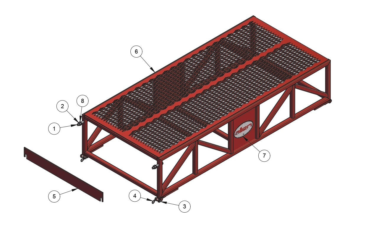 WB1224 Mainframe Assembly - 5 Foot Assembly Parts by Allen Engineering