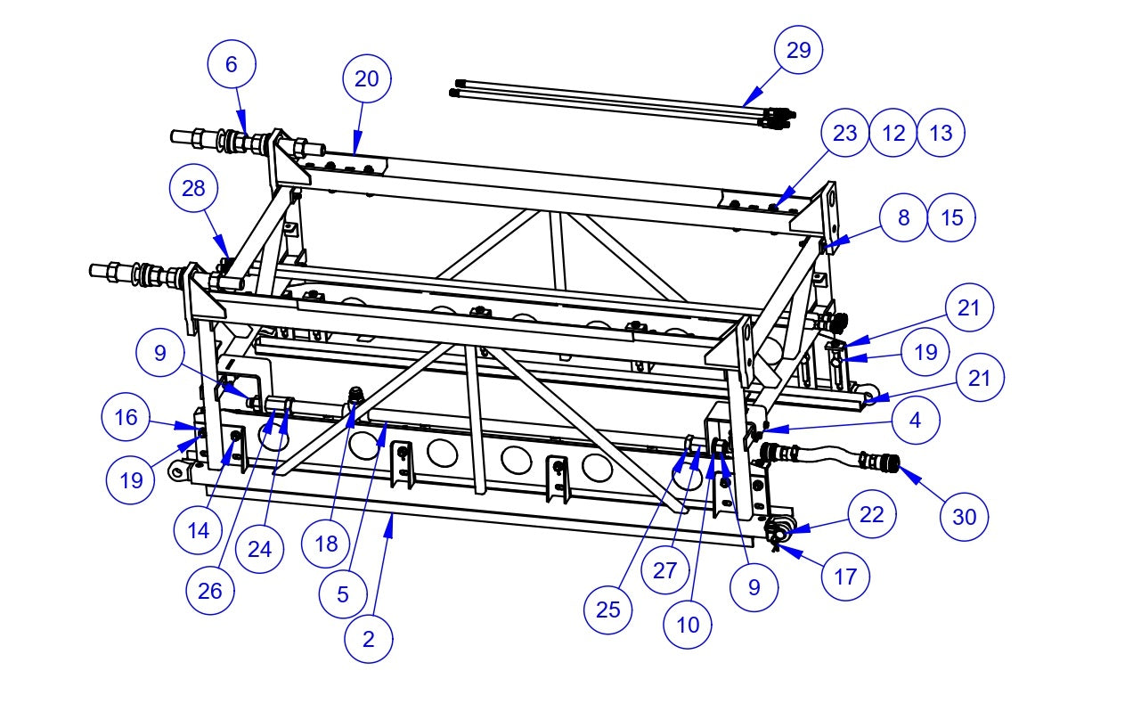 VLP2424 Mainframe - 6ft Frame Assembly Parts by Allen Engineering