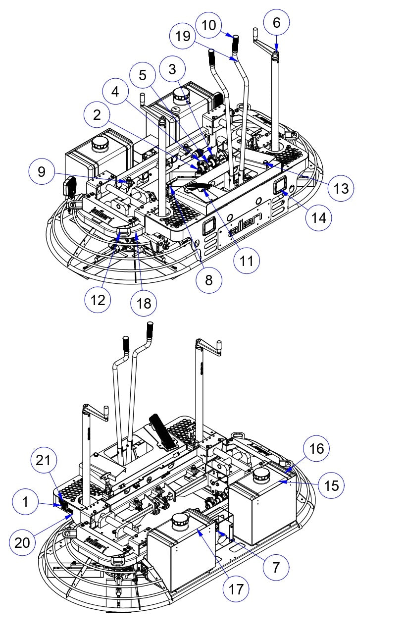 MP215 Mechanical Pro Riders Main Frame Assembly Parts by Allen Engineering