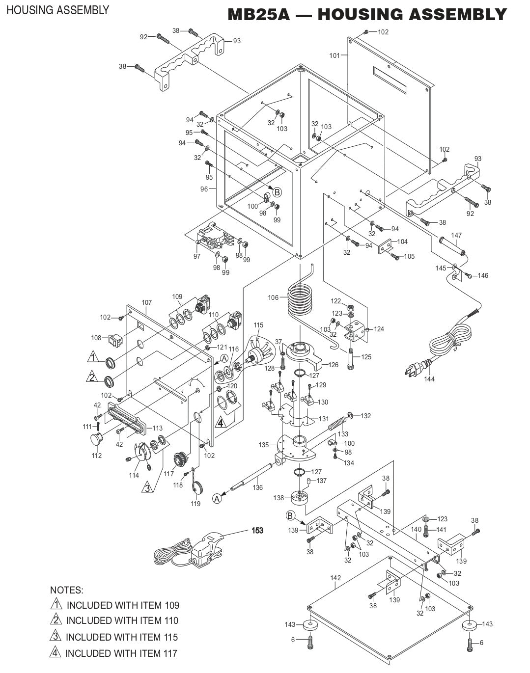 Housing Assembly Parts-MB25A