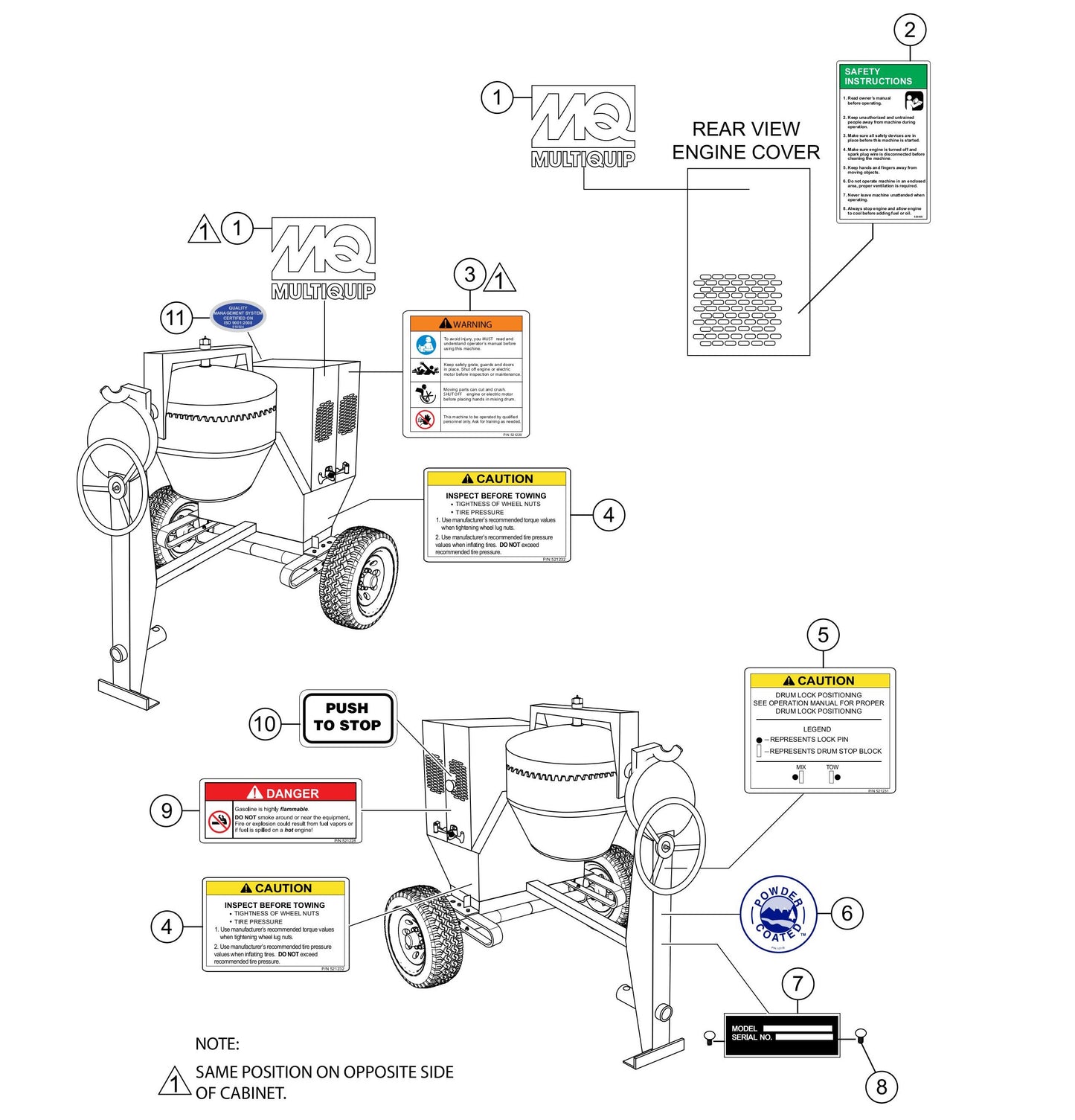 MC12PH Nameplate And Decals Assembly Parts