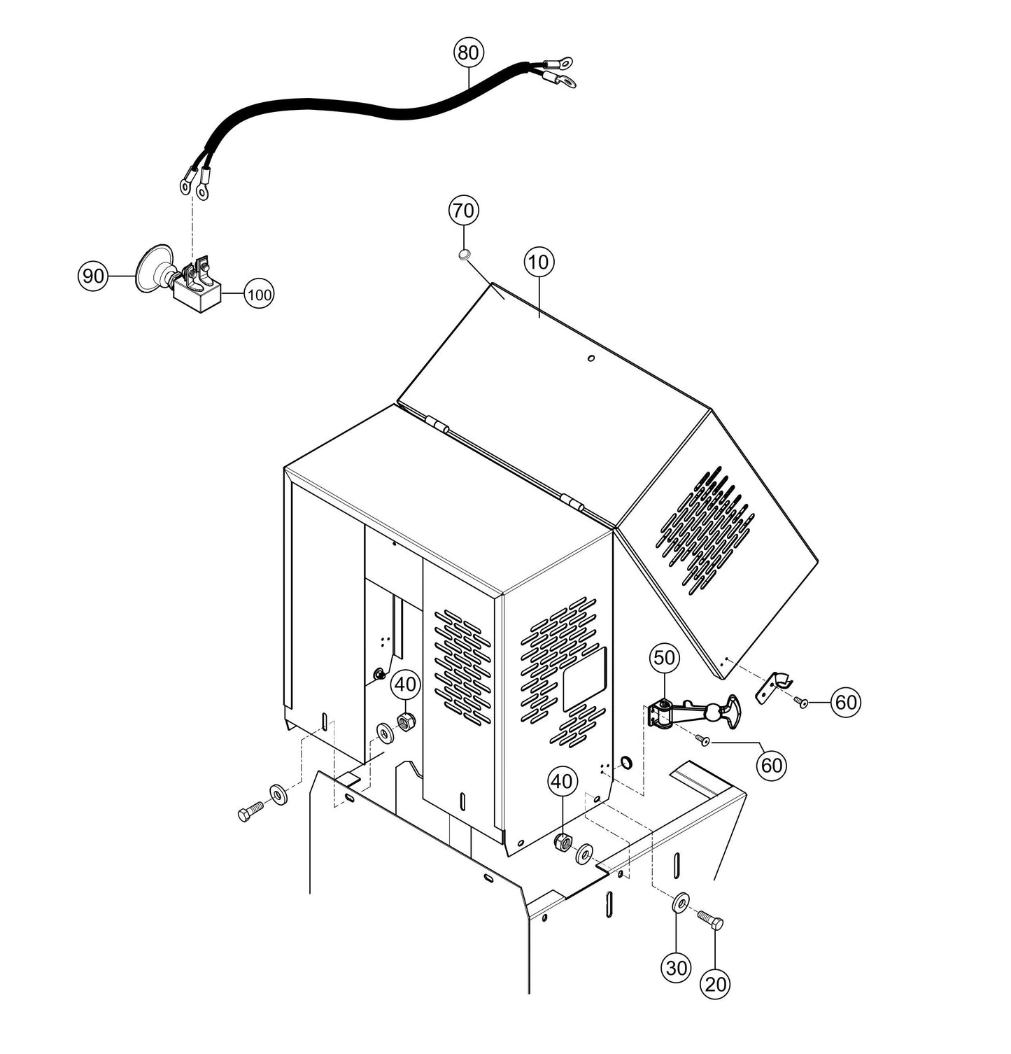Cabinet Assembly Parts- MC12PH HONDA GX340UT2QA2/GX340UT2QAP2 Gasoline Engine