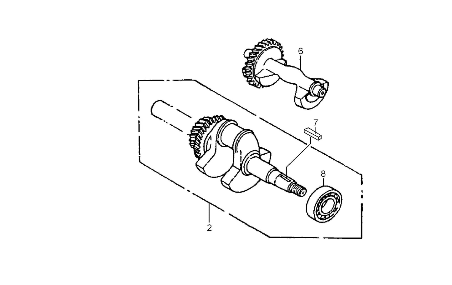 Crankshaft Assembly Parts- MC12PH HONDA GX340UT2QA2/GX340UT2QAP2 Gasoline Engine