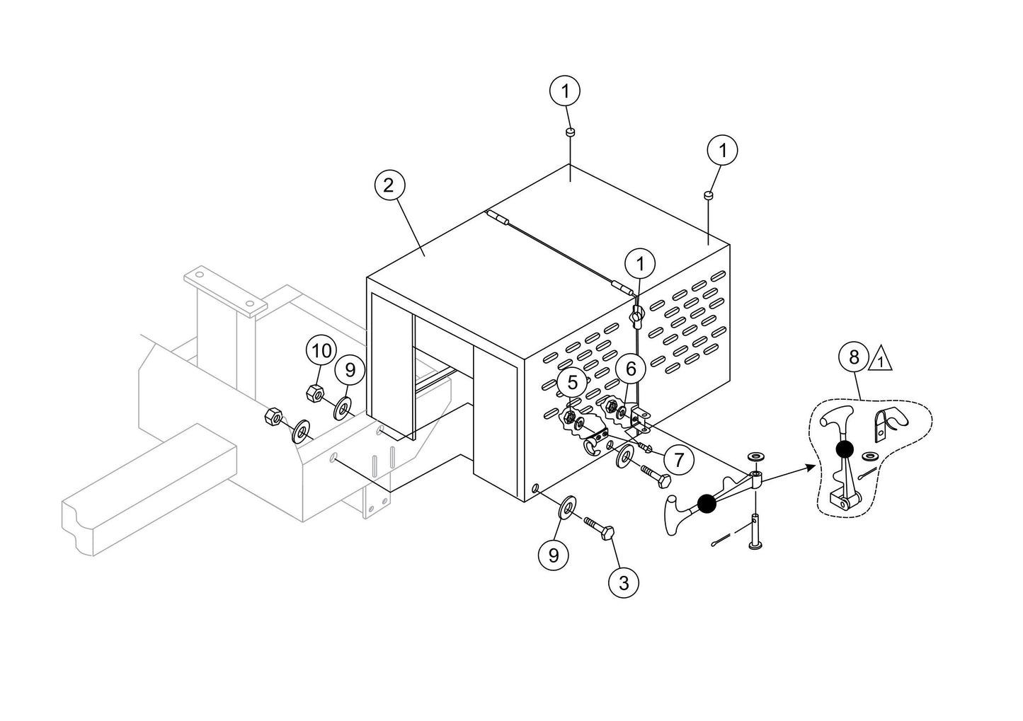 Cabinet Assembly Parts- MC64SK,MC64PK Kohler CH395 9.5HP Gasoline Engine