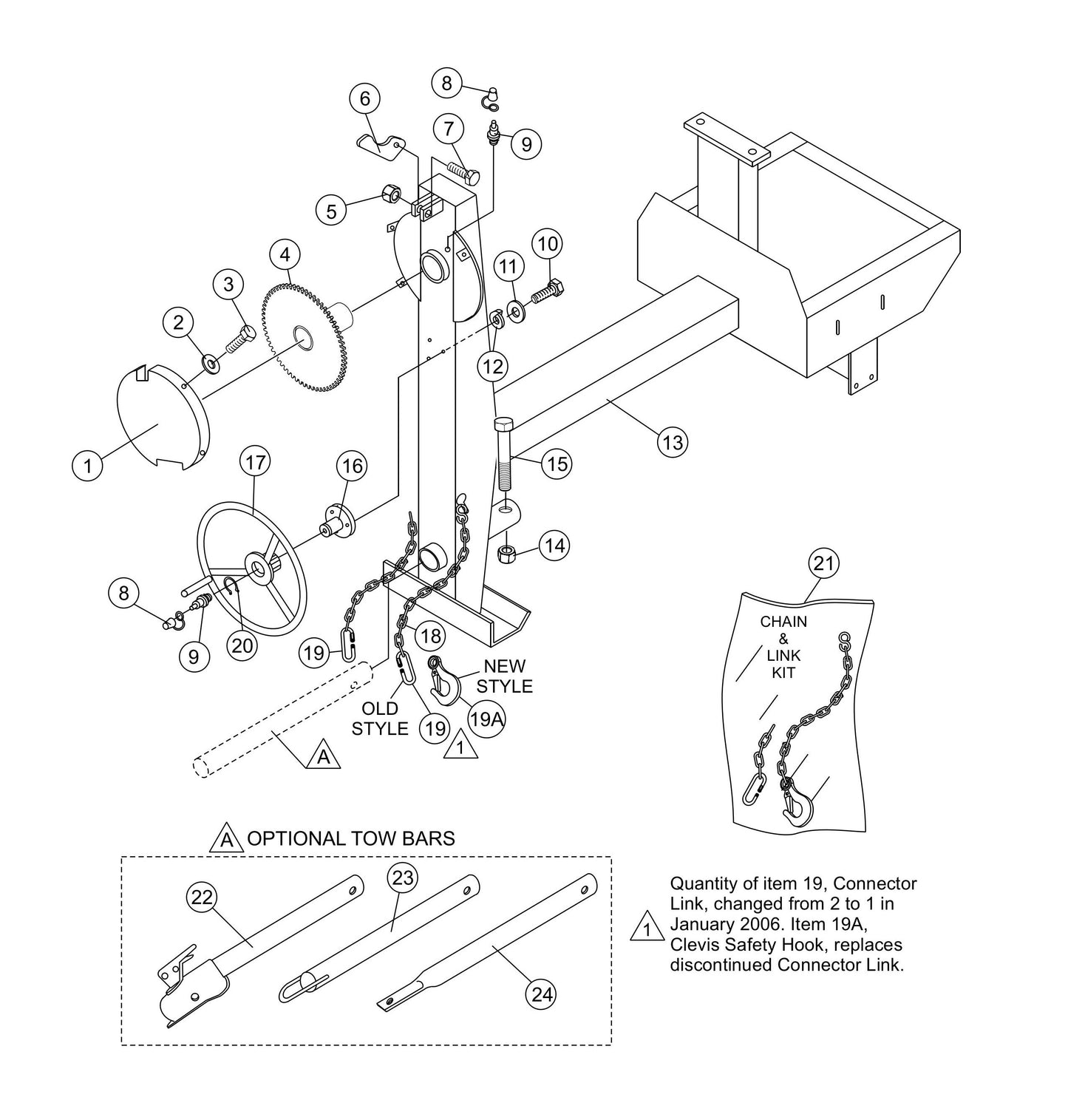 Main Frame Assembly Parts- MC94SK, MC94PK Concrete Mixer Kohler CH395 9.5 HP Gasoline Engine