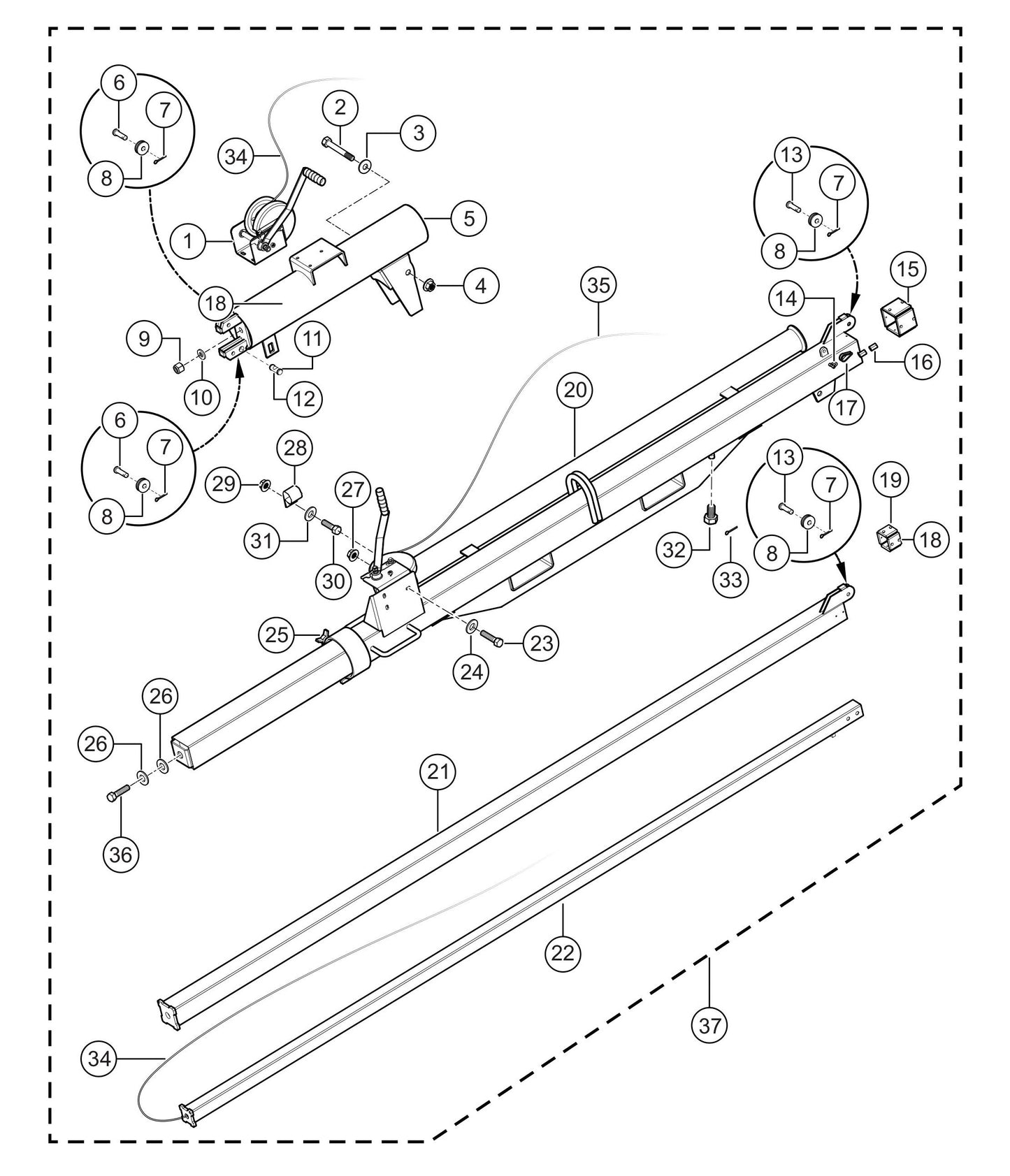 MLT25 Tower Assembly Parts By Multiquip