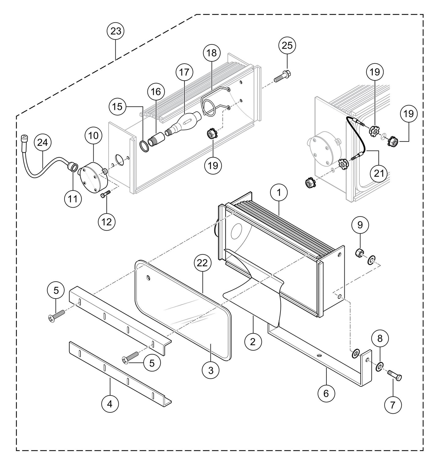 MLT25 Lamp Assembly Parts By Multiquip