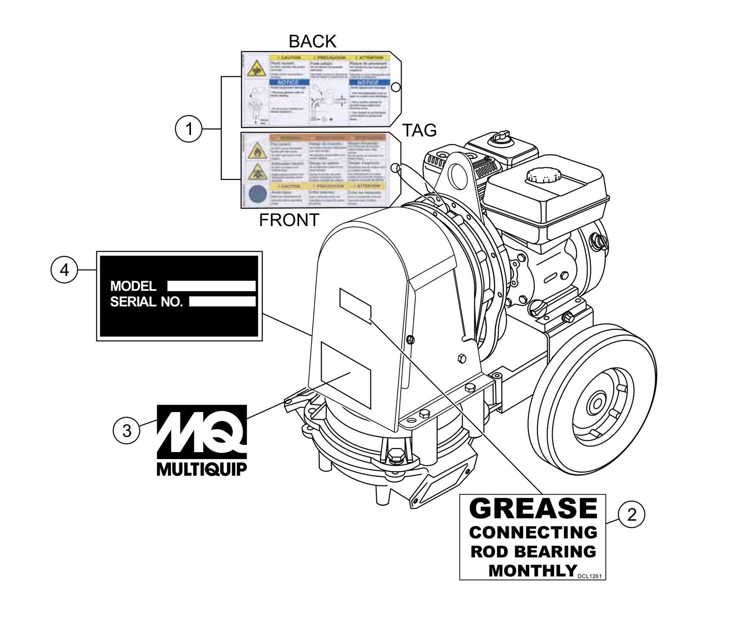 MQ MQD2HA MQD3HA Nameplate and Decals Assembly Parts