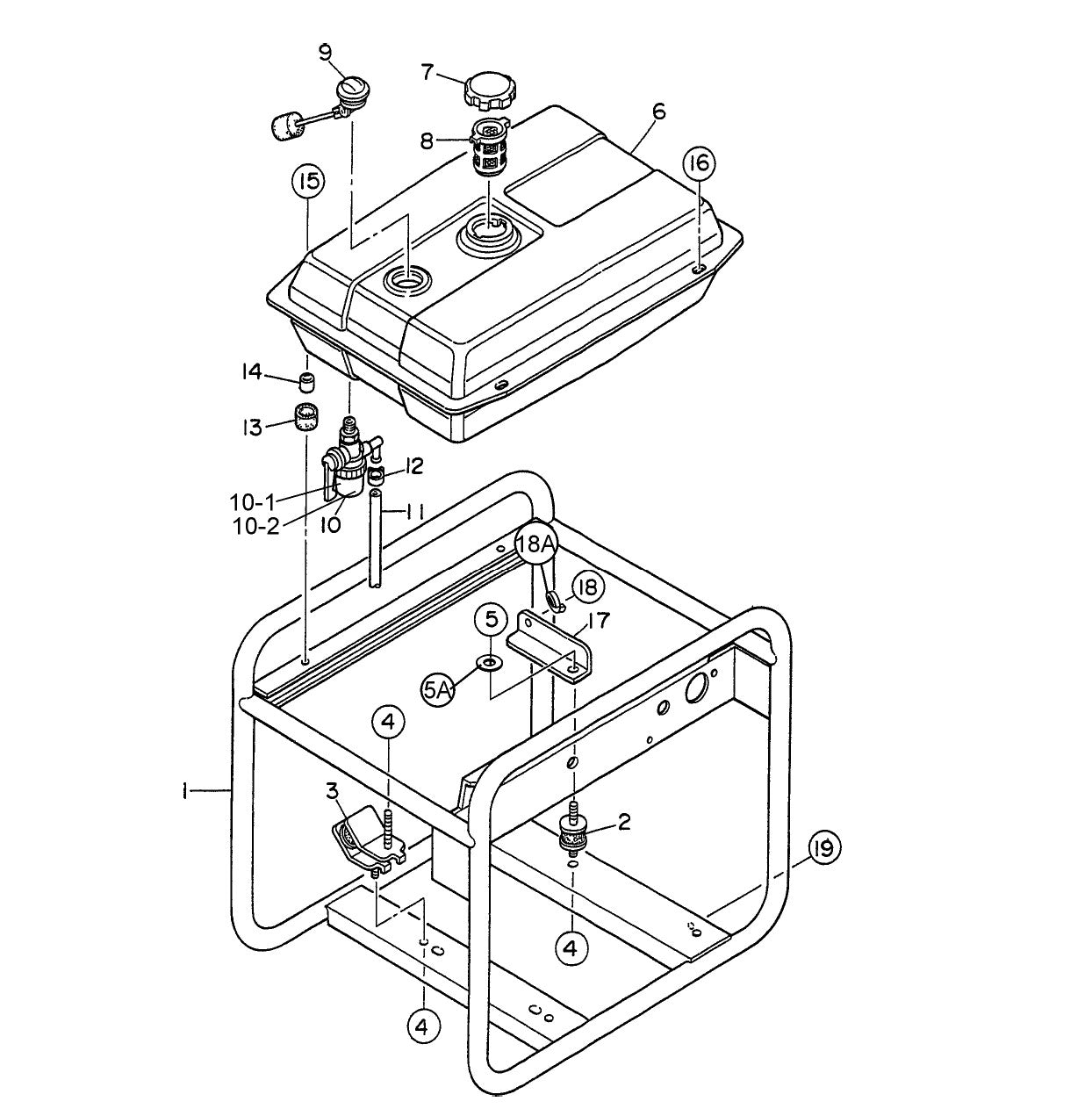 GA29R GA-2.9R Pipe Frame Assy. Parts By Multiquip