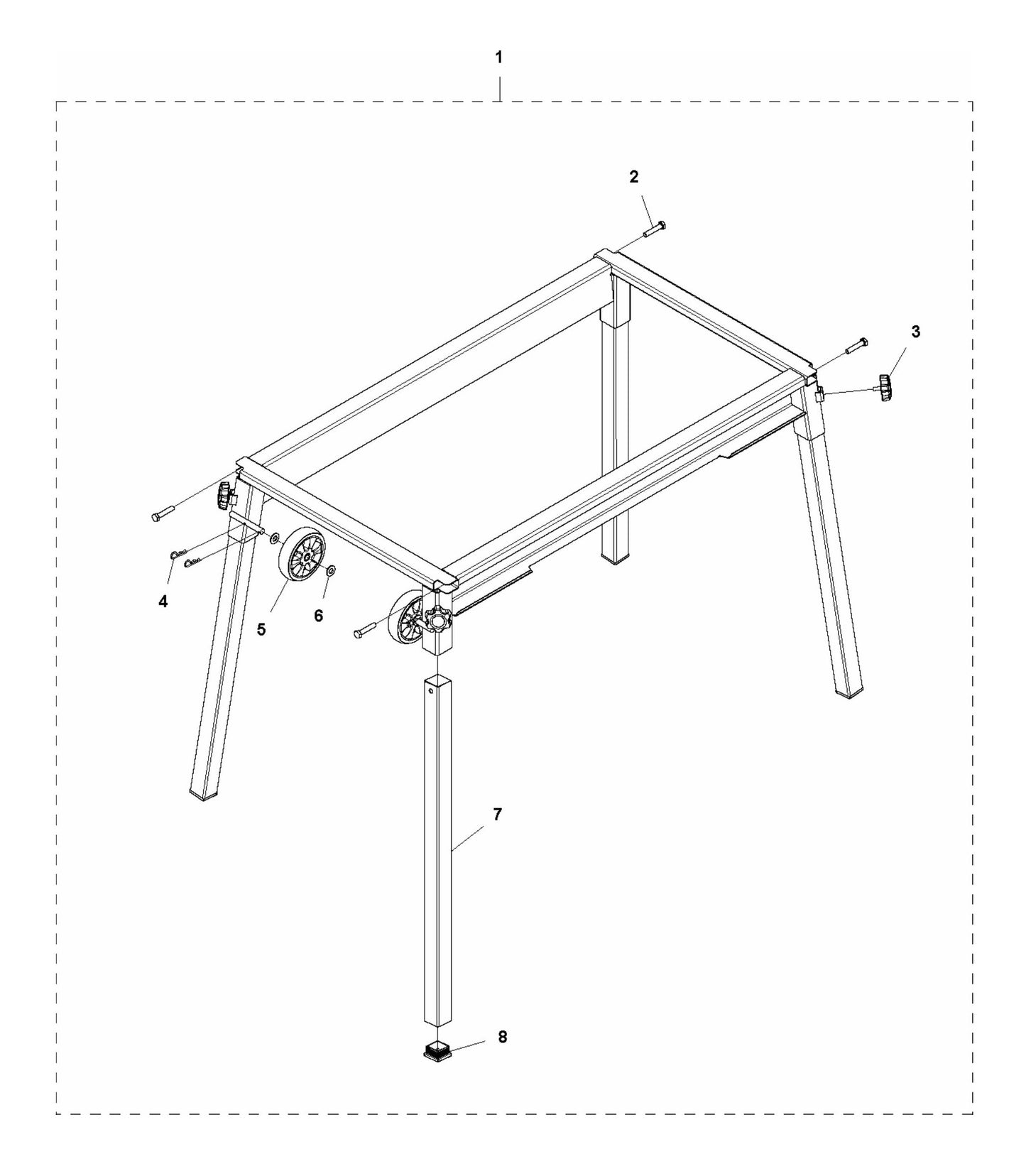 MS 360G Fixed Stands Assembly Parts
