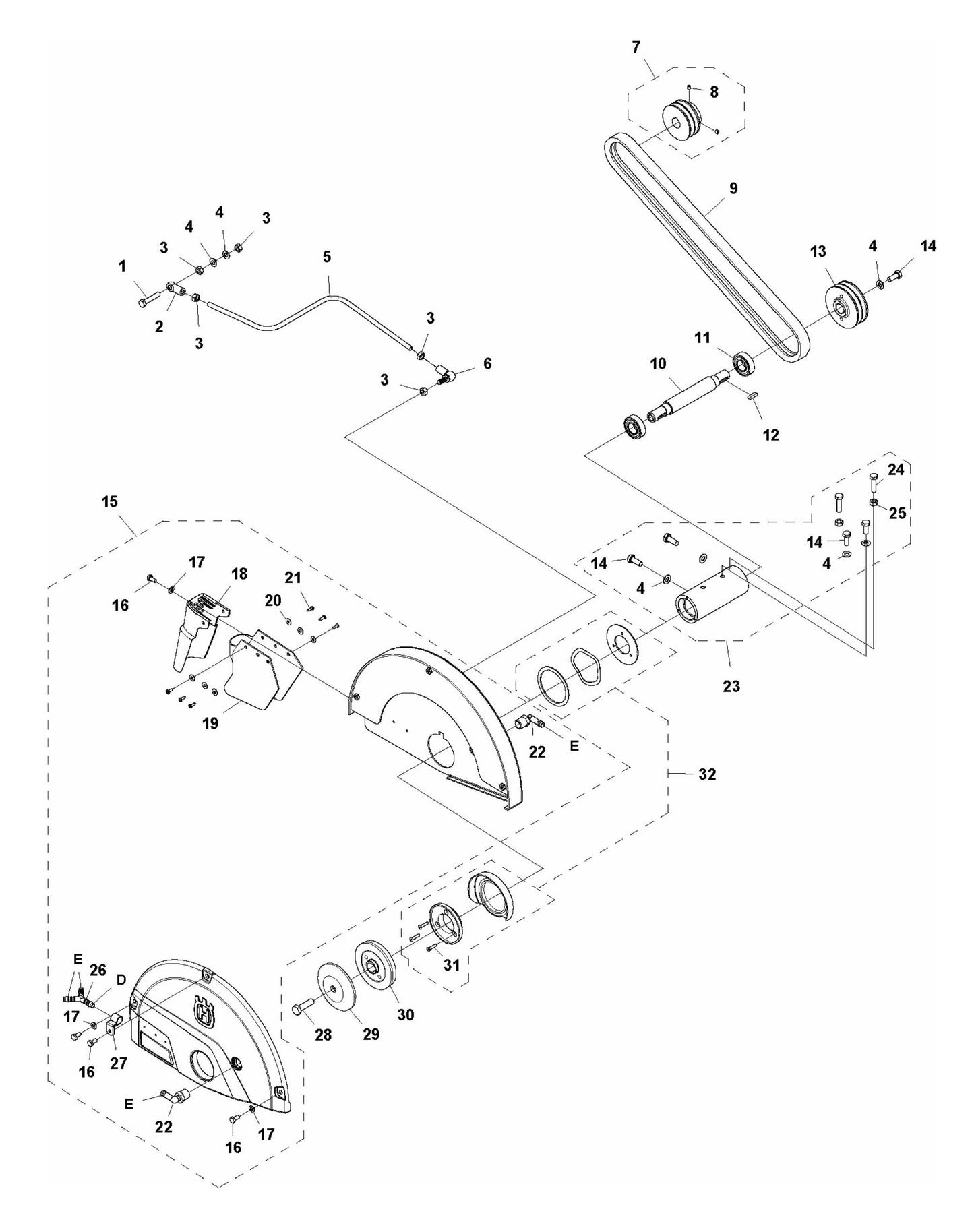 MS 360G Blade Guard Assembly Parts