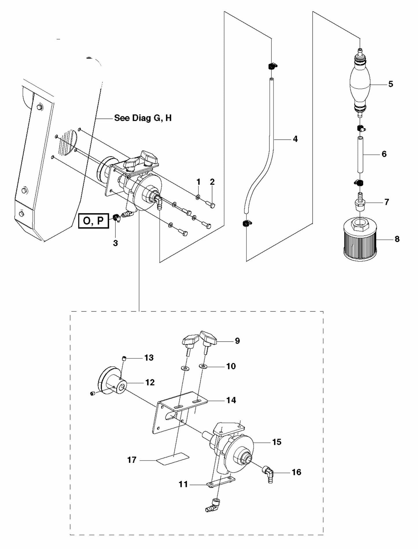 MS 510 Water Pump Assembly-1 Parts