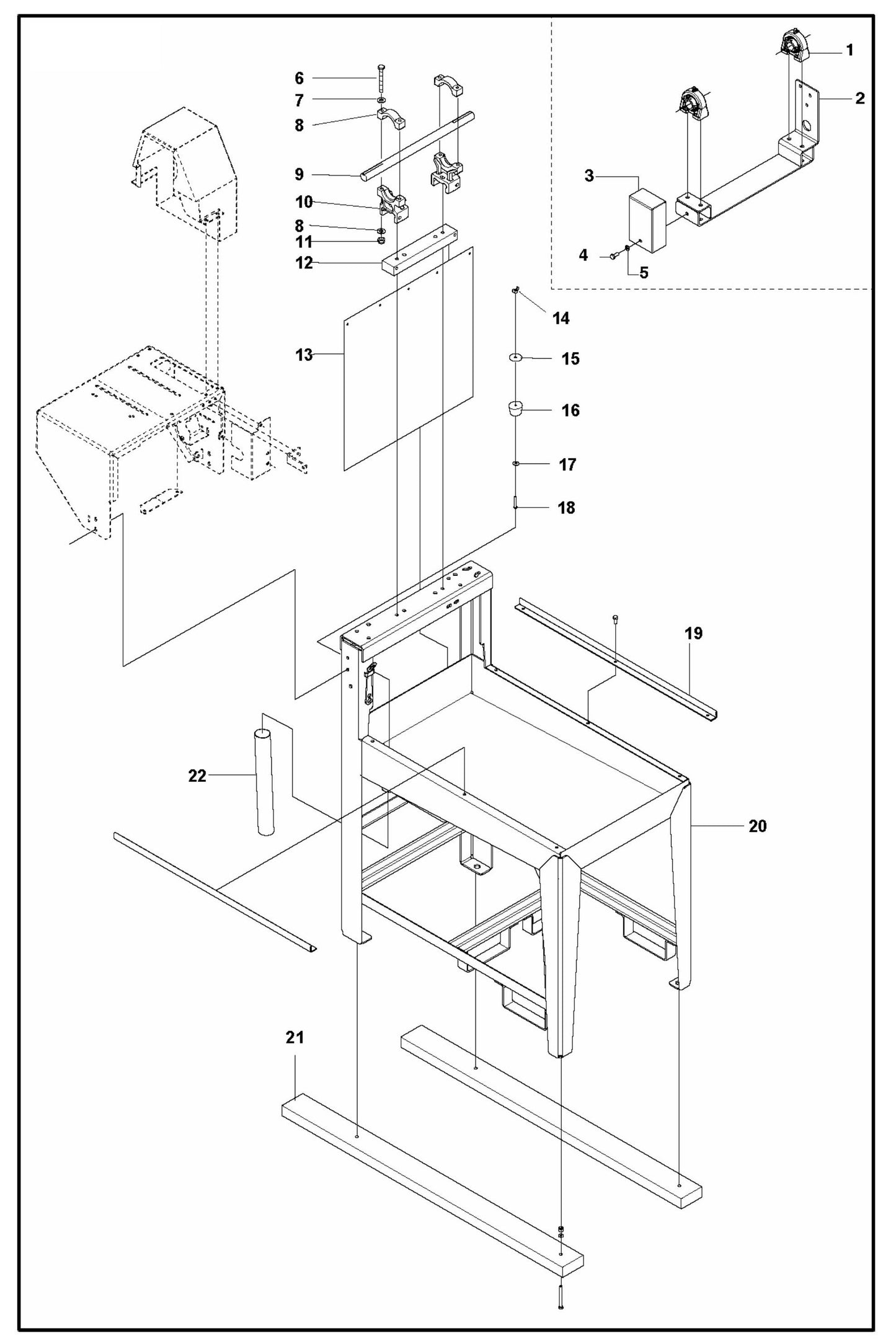 MS 610 Frame Assembly Parts
