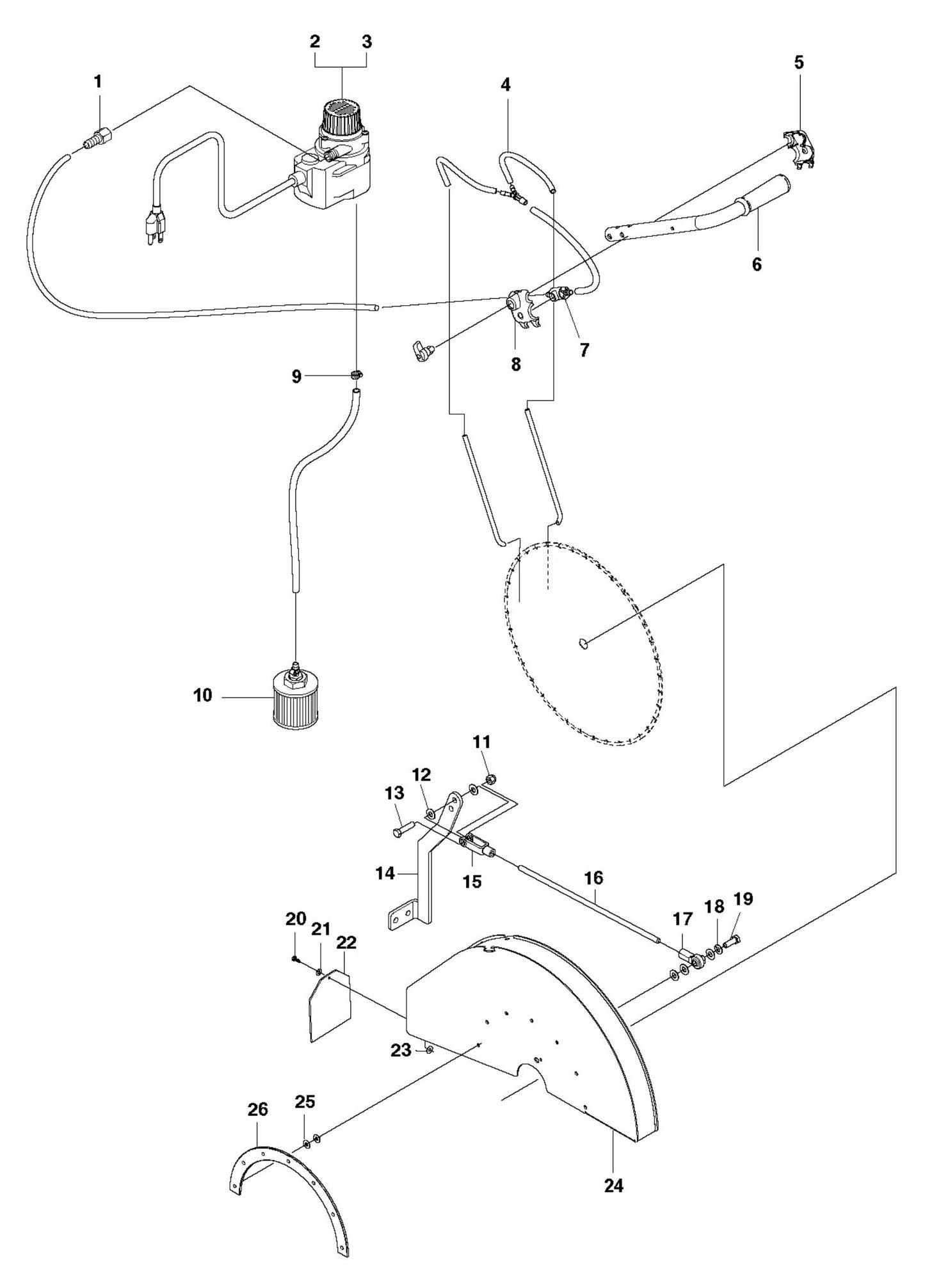 MS 610 Electric Blade Guard Assembly Parts